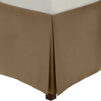 Calvin Klein Home Pearl Edge Solid Sateen Bedskirt, Queen, Bronze Calvin Klein Home Pearl Edge Solid Sateen Bedskirt, Queen, Bronze