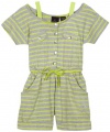 Baby Phat - Kids Girls 2-6X Knit Romper, Lime Green, 4