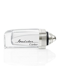 The Roadster fragrance devises its own destiny, gratifying every whim as it orchestrates an enthralling spectacle for the aesthete and connoisseur. Arranged by perfumer Mathilde Laurent, it entices you to lose yourself in its exhilarating trail of notes expressing the icy vigour of English mint, whose invigorating scent is as bracing as a blow.The wearer admires his elegance and the remarkable seductive power of patchouli, cistus labdanum and vanilla, which merge in a sensuous and comforting accord. Enfolded, in turn, by the earthy scent of Cashmere wood, these notes of measured fullness demand absolute surrender upon contact with the skin. A dramatic and lustrous fragrance for him, that provides an olfactory reflection of Cartier, with its taste for independence, artistic adventure and astounding beauty.A multi-faceted, lingering memory for men, rich in contrasts as well as olfactory intuitions that are instinctive, original, intoxicating and warm.This elegantly powerful bottle is inspired by the magnificent bodywork, magnifying-glass effect and compelling cabochon crown of the Roadster watch, ultra-masculine in design and remarkable for the fluidity of its unbroken, majestic silhouette. The Roadster fragrance devises its own destiny, gratifying every whim as it orchestrates an enthralling spectacle for the aesthete and connoisseur. Arranged by perfumer Mathilde Laurent, it entices you to lose yourself in its exhilarating trail of notes expressing the icy vigour of English mint, whose invigorating scent is as bracing as a blow.The wearer admires his elegance and the remarkable seductive power of patchouli, cistus labdanum and vanilla, which merge in a sensuous and comforting accord. Enfolded, in turn, by the earthy scent of Cashmere wood, these notes of measured fullness demand absolute surrender upon contact with the skin. A dramatic and lustrous fragrance for him, that provides an olfactory reflection of Cartier, with its taste for independence, artistic adventure and astounding beauty.A multi-faceted, lingering memory for men, rich in contrasts as well as olfactory intuitions that are instinctive, original, intoxicating and warm.This elegantly powerful bottle is inspired by the magnificent bodywork, magnifying-glass effect and compelling cabochon crown of the Roadster watch, ultra-masculine in design and remarkable for the fluidity of its unbroken, majestic silhouette.