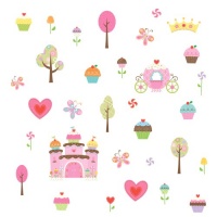 RoomMates RMK1605SCS Happi Cupcake Land Peel and Stick Wall Decals RoomMates RMK1605SCS Happi Cupcake Land Peel and Stick Wall Decals