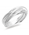 Perfect for pairing. Style&co.'s set of six shiny bangles creates a lovely layered look. Crafted in silver tone mixed metal. Approximate diameter: 2-1/2 inches.