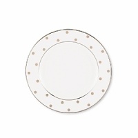 Kate Spade's Larabee Road Platinum, peppered with platinum polka dots, will give your table its own personality. Crafted of white bone china, each piece is dishwasher safe. Kate Spade's Larabee Road Platinum, peppered with platinum polka dots, will give your table its own personality. Crafted of white bone china, each piece is dishwasher safe.