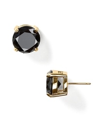 A classic look from kate spade new york -- handcrafted, faceted smoky stone earrings in a 12 Kt. gold plated princess setting. A classic look from kate spade new york -- handcrafted, faceted smoky stone earrings in a 12 Kt. gold plated princess setting.