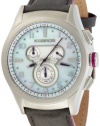 K&BROS Men's 9455-2 Steel Luna Chronograph Silver-tone Watch