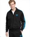 Sporting the original firebird logo, this track jacket from adidas channels true retro style for instant street cred.