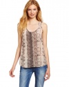 Joie Women's Balsa B Snake Printed Tank Top, Dusty Peach, Small