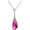 Handcrafted Fuchsia Austrian Crystal Inspire Necklace MADE WITH SWAROVSKI ELEMENTS