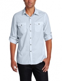 Kenneth Cole Men's Pieced Mini Check Shirt Kenneth Cole Men's Pieced Mini Check Shirt