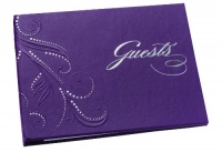 Hortense B. Hewitt Wedding Accessories Purple Swirl Guest Book Hortense B. Hewitt Wedding Accessories Purple Swirl Guest Book
