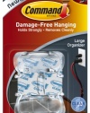 Command Large Cord Clips, Clear, 2-Clip