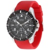 Guess Men's U90036G1 Red Polyurethane Quartz Watch with Black Dial
