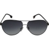 Hugo Boss Orange 0046/S Adult Aviator Full Rim Designer Sunglasses/Eyewear - Dark Ruthenium/Gray Gradient / Size 60/13-135