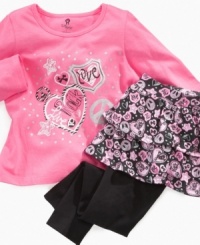 Pretty in pink. If your little one likes pink she'll love this comfy tee and skeggings set from Clubhouse. Pretty in pink. If your little one likes pink she'll love this comfy tee and skeggings set from Clubhouse.