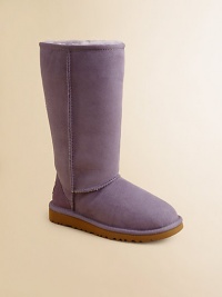One of the original Ugg designs and one of the most enduring, in twin-faced sheepskin to keep feet warm, dry and right in style all winter long.Sheepskin sock wicks away moistureMolded EVA sole is light and flexibleLogo tab on heel One of the original Ugg designs and one of the most enduring, in twin-faced sheepskin to keep feet warm, dry and right in style all winter long.Sheepskin sock wicks away moistureMolded EVA sole is light and flexibleLogo tab on heel