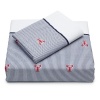 Tommy Hilfiger Aaron Lobster Sheet Set; with Navy Stripes, Twin