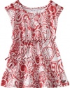 Roxy Kids Girls 2-6X Stargaze Dress, Sparrow Red Print, Large