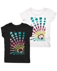 Psych up her look with one of these tees from Nike, with an energizing graphic on front to add a sweet style to her look. Psych up her look with one of these tees from Nike, with an energizing graphic on front to add a sweet style to her look.
