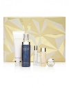 Discover the gift of luminous beauty with this quintessential set. Experience transformed radiant skin with these Clé de Peau Beauté skin care essentials. Set includes: Gentle Cleansing Foam, 3.7 oz.; Gentle Nourishing Emulsion, 4.2 oz., Gentle Balancing Lotion, 1 oz.; Gentle Protective Emulsion, 0.4 oz., Intensive Facial Contour Serum, deluxe sample and La Crème deluxe sample. Made in Japan. 