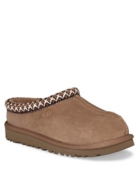 She'll love the comfort and earthy good-looks of the Tasman slipper, trimmed with a woven braid and lined with cozy sheepskin. She'll love the comfort and earthy good-looks of the Tasman slipper, trimmed with a woven braid and lined with cozy sheepskin.
