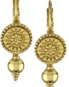 Antiquities Couture Gold-Tone Gallantry Drop Lever Back Earrings