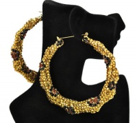 Allover Iced Out Basketball Wives Paparazzi Earrings 2022 Gold Multi 88mm Allover Iced Out Basketball Wives Paparazzi Earrings 2022 Gold Multi 88mm