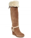 Cuffed up or down, GUESS' Shanay faux-shearling boots are the epitome of cold-weather cute.