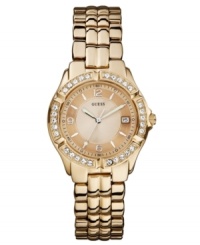 A stunning watch from GUESS with a rosy twist of crystal accented flair. A stunning watch from GUESS with a rosy twist of crystal accented flair.