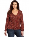 Lucky Brand Women's Plus-Size Paisley Scarletta Top