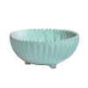 Vietri Incanto Aqua Stripe Footed Bowl 5.75 in D (Set of 2)