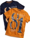 GUESS Kids Boys Big Boy GUESS Kids Boys 81 Screen-Print Tee, NAVY (12/14)