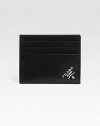A smart card case in textured saffiano leather with signature logo detail..Six card slotsLeather4W x 3HMade in Italy