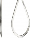 Nine West Got The Edge Silver-Tone Tear Drop Click-It Hoop Earrings