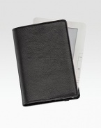 A handmade leather case conveniently holds and protects your Amazon Kindle or Barnes & Noble Nook with elasticized, leather-covered corner bands. Handmade in leather Elastic strap Organizing pocket 5¾W X 8¼H Made in USA 