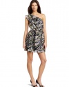 BCBGeneration Women's One Shoulder Ruffle Dress