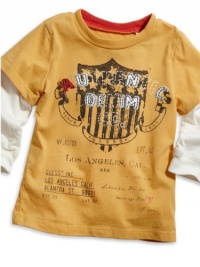 GUESS Kids Boys Toddler Long-Sleeve Tee, YELLOW (12M) GUESS Kids Boys Toddler Long-Sleeve Tee, YELLOW (12M)