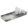 STAINLESS steel SINK TRAY SPONGE soap brush HOLDER NEW