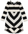 The breezy style of this cute diagonal-stripe Roxy dress makes it the perfect complement for her laid-back style.