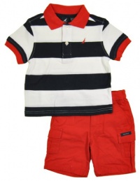 Nautica Baby-Boys Infant 2 Piece Bold Stripe Polo Short Set, Sport Navy, 24 Months Nautica Baby-Boys Infant 2 Piece Bold Stripe Polo Short Set, Sport Navy, 24 Months