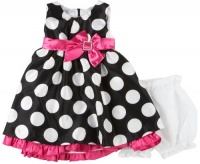 Nannette Baby-girls Infant Shangtung Dress With Dot Print, Black, 18 Months Nannette Baby-girls Infant Shangtung Dress With Dot Print, Black, 18 Months