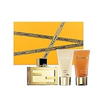 This set includes a 2.5 oz. Eau de Parfum, 2.5 oz. Body Lotion, 2.5 oz. Shower Gel. This set includes a 2.5 oz. Eau de Parfum, 2.5 oz. Body Lotion, 2.5 oz. Shower Gel.