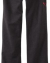 Puma - Kids Girls 7-16 Multi Glitter Foldover Yoga Pant, Charcoal, Large