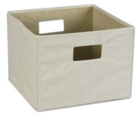 Household Essentials Storage Bin with Handles, Natural Canvas Household Essentials Storage Bin with Handles, Natural Canvas