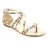 Enzo Angiolini Topaza Open Toe Dress Sandals Shoes Beige Womens