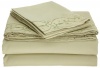 Ultimate Luxury Microfiber Embroidered Queen Sheet Set, Sage