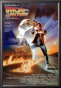 Back to the Future Movie (Michael Looking at Watch) 24x36 Dry Mount Poster Silver Wood Framed Back to the Future Movie (Michael Looking at Watch) 24x36 Dry Mount Poster Silver Wood Framed