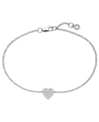 A darling bracelet their hearts will love. CRISLU's children's bracelet is embellished with sparkling cubic zirconias (1/8 ct. t.w.) and set in platinum over sterling silver. Approximate length: 6 inches. A darling bracelet their hearts will love. CRISLU's children's bracelet is embellished with sparkling cubic zirconias (1/8 ct. t.w.) and set in platinum over sterling silver. Approximate length: 6 inches.