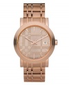 New BURBERRY BU1864 Men's Rose Gold Tone Stainless Steel Watch