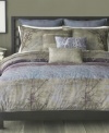 A walk in the woods. Printed and embroidered branches evoke the serenity of a winter forest in Bryan Keith's reversible comforter set. Flip the comforter for a tonal, watercolor design that instantly gives your bed a whole new look. Also features European shams, decorative pillows and a matching bedskirt to complete this captivating ensemble.