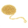 22 Inch 3mm wide 14 Karat Gold Plated Rope Chain