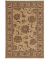 A naturalistic bordered motif teeming with warm earth tones imparts a decidedly elegant allure. Beautifully detailed, this sumptuously soft area rug from Karastan is woven from two-ply nylon pile, ensuring long-lasting wear even in high-traffic areas.